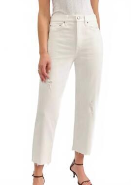 NEW DAZE sundaze crop straight jeans in white